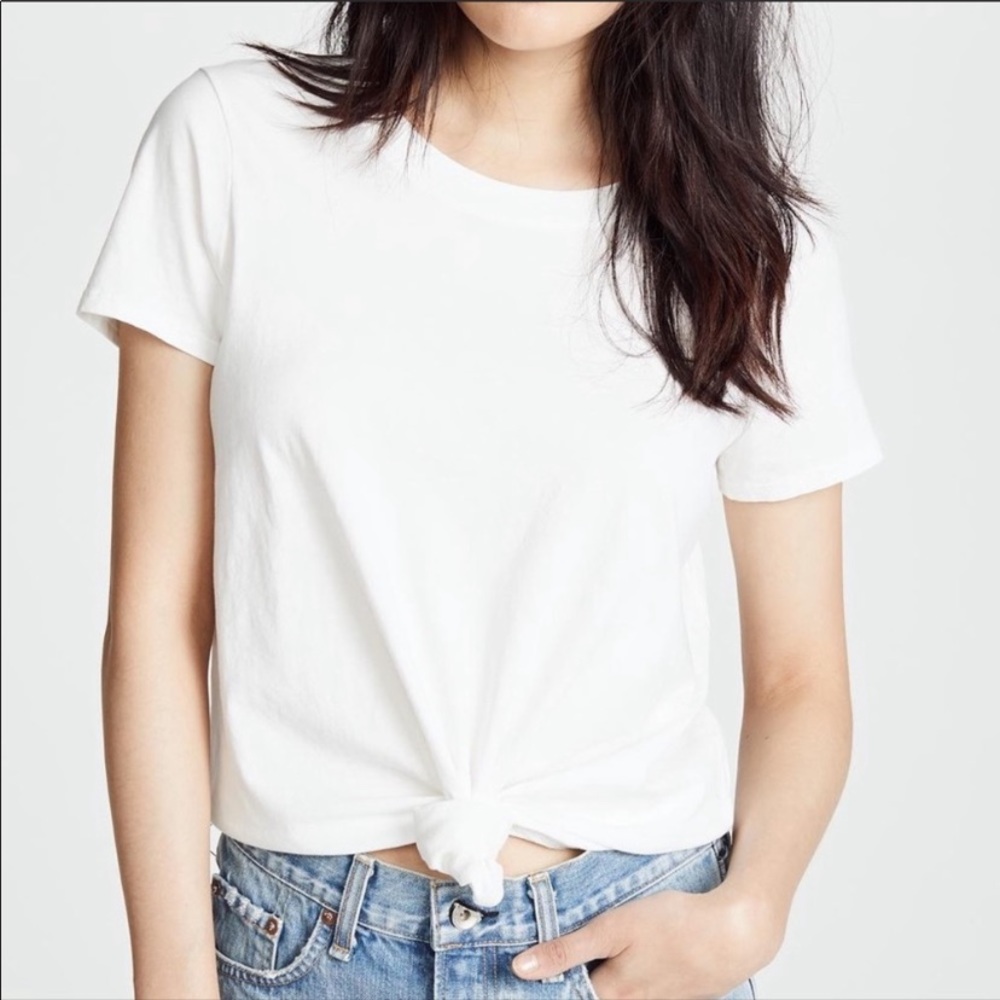 Madewell tie-front tee, size M